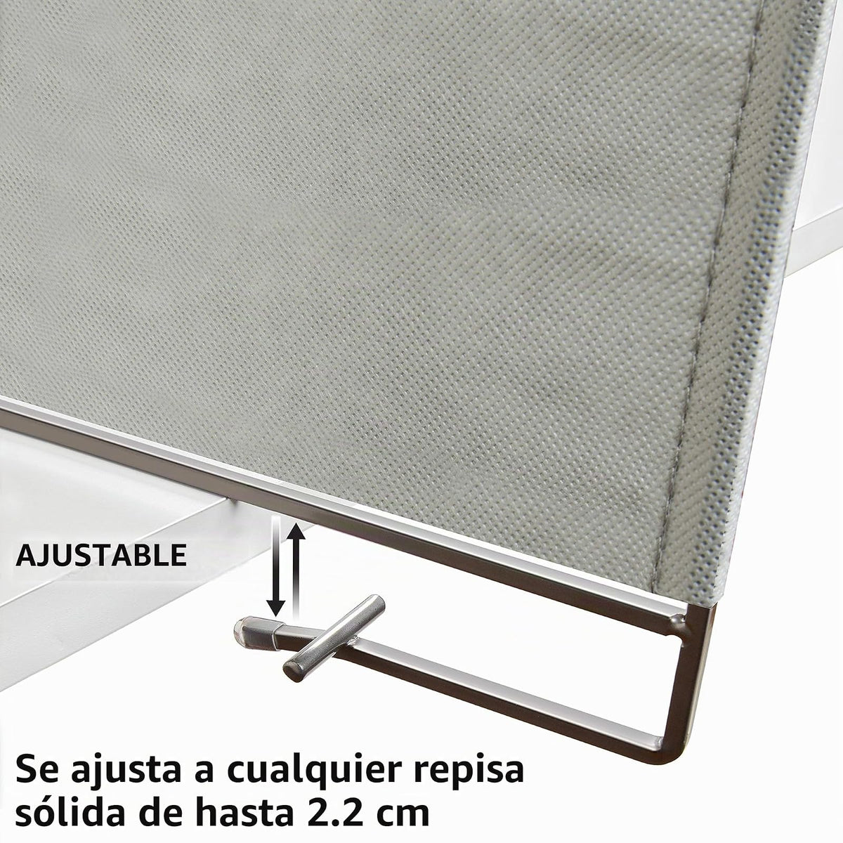 Lynk Divisores para repisas, Organizador para repisas del Armario, Juego de 2, Vela Divisor de Estante, Platino, 1