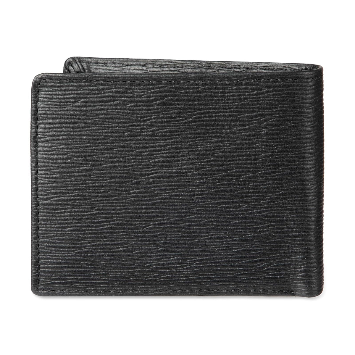 Calvin Klein portafolios plegable minimalista RFID de piel para hombre, Pliegue negro, Talla única