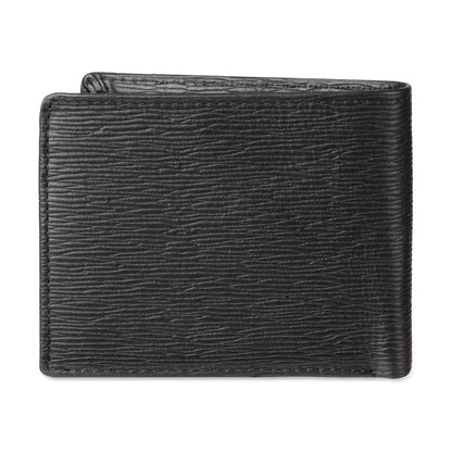 Calvin Klein portafolios plegable minimalista RFID de piel para hombre, Pliegue negro, Talla única
