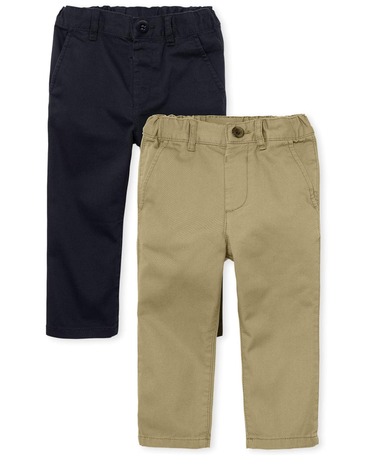 The Children's Place Pantalones Chinos Delgados, Paquete de Dos Pantalones para bebés niños
