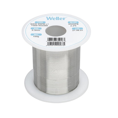 Weller Alambre de Soldadura Estaño-Plomo Sn60Pb40 - .3mm