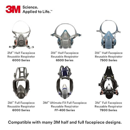 3 m fácil de limpiar, Multi Gas/, cartucho de Vapor para 6000 y 7000 Series respirador de purificación de aire (paquete de 2)