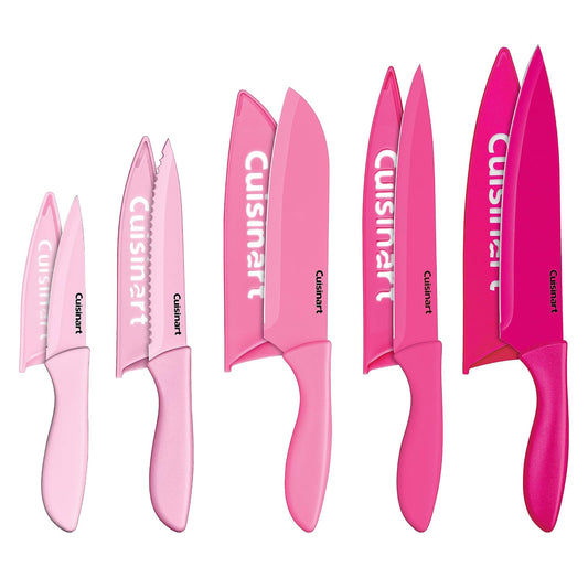 Cuisinart - Juego de cuchillos de cerámica, para BCRF, C55-10PCPK, 10 piezas, rosa