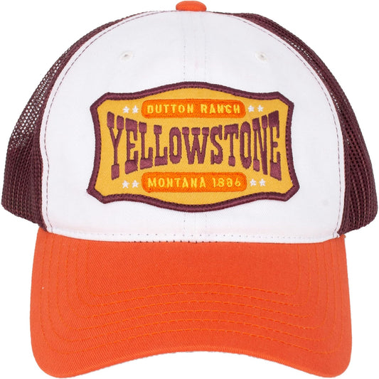 Concept One Yellowstone Trucker Hat, Mesh Adjustable Snapback Baseball Cap with Curved Brim Gorra de béisbol Unisex Adulto