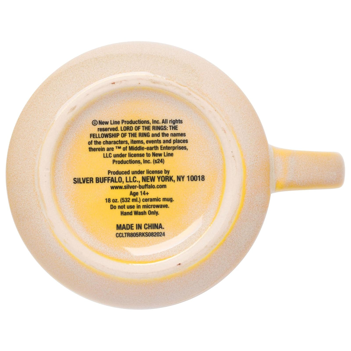 Silver Buffalo The Lord of the Rings Not All Who Wonder Are Lost Reactive Glaze Taza de cerámica cónica, 18 onzas