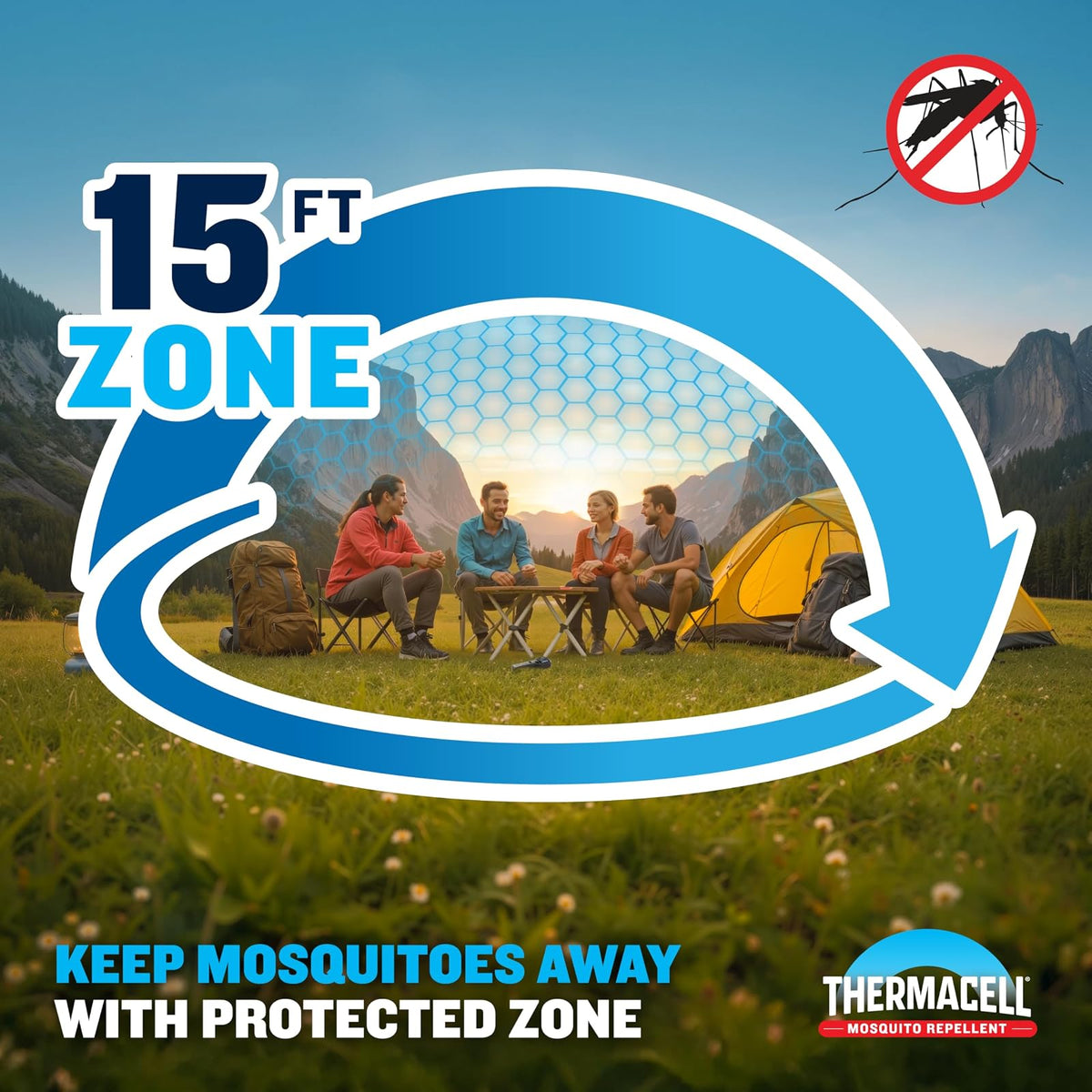Thermacell - Abrazadera Multiusos para Repelentes de Mosquitos Portátiles