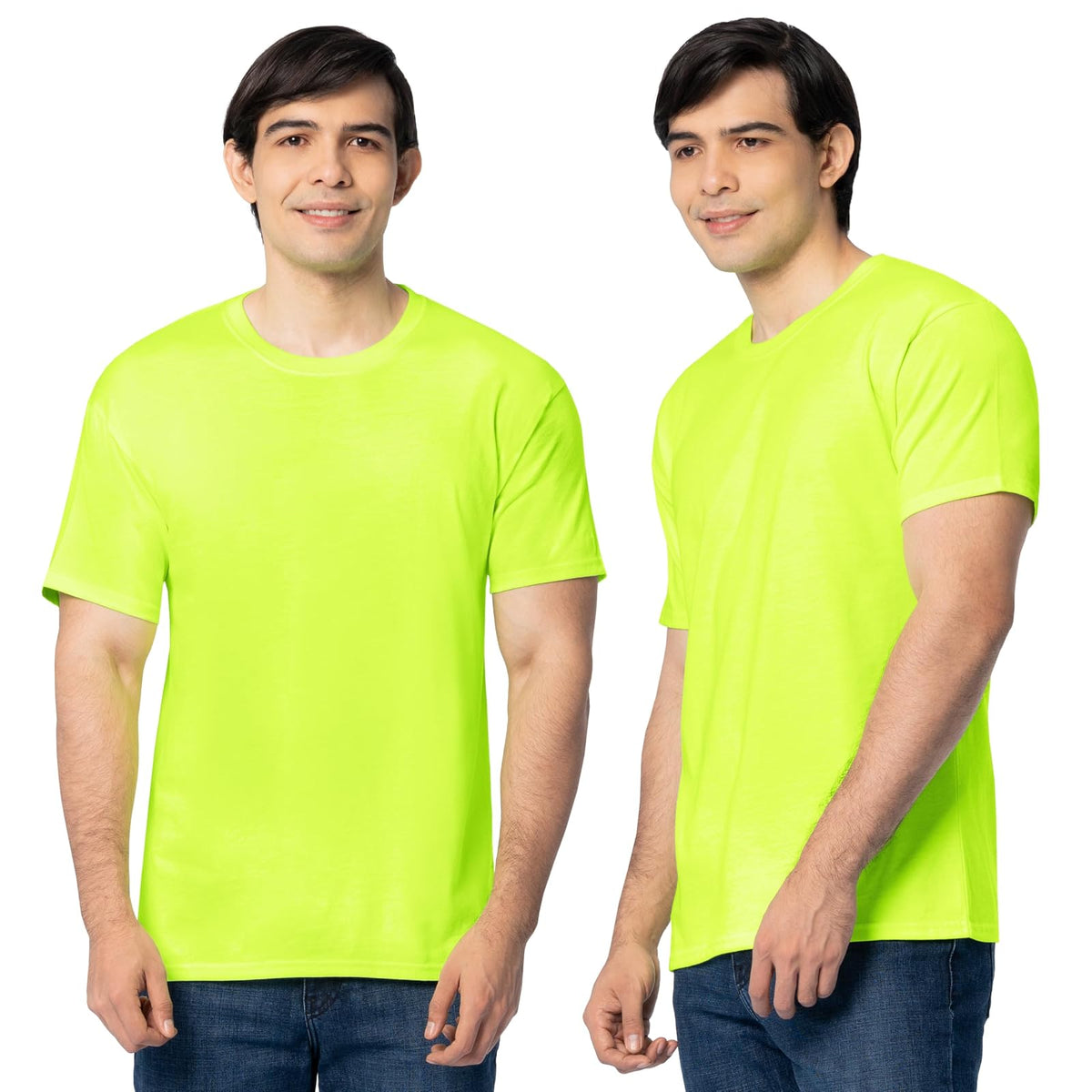 Fruit of the Loom Playera Eversoft con Bolsillo para Hombre, Paquete de 2 - 3XL - Paquete de 2 unidades de seguridad verde