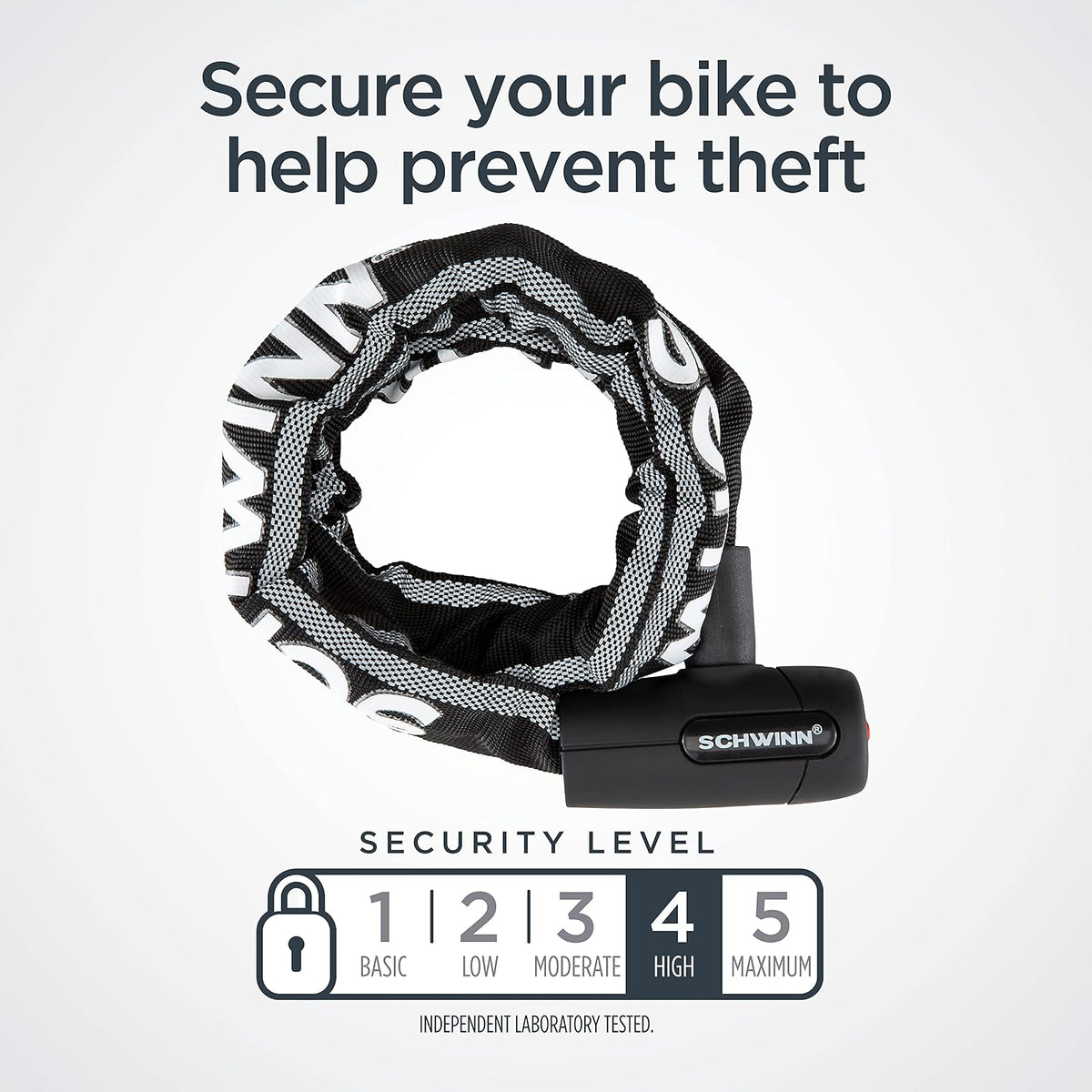Schwinn Bloqueo antirrobo para Bicicleta, Niveles de Seguridad 1-5, Opciones de Llave y combinación, múltiples Longitudes