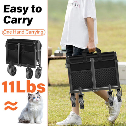 micieitie Carros de vagones Plegables – Carro Plegable de 360 Libras con Ruedas portátil – Carro Plegable Ligero para Camping, Deportes, Viajes, Picnic, comestibles, Compras