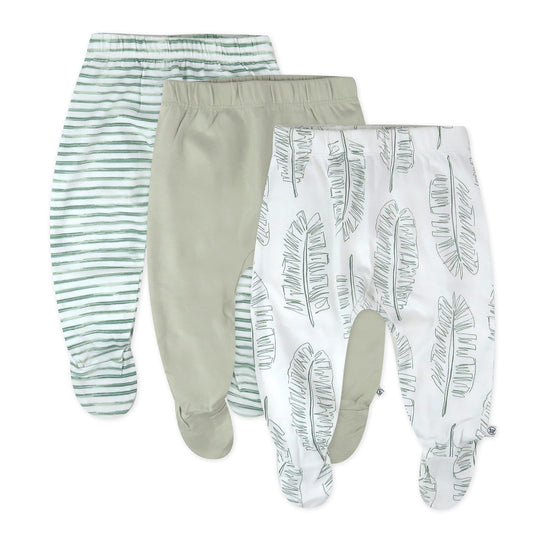 HonestBaby Paquete de 3 Pantalones harén con Patas de algodón orgánico. Pantalones para bebés Unisex