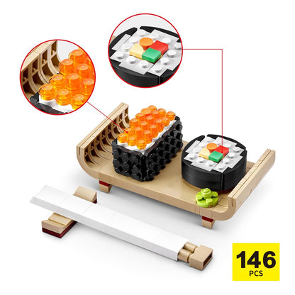 S001-PKC-MAX-MAX Premium-Series 1-Sushi Bar Collection-Combo Sushi Set and Tempura 2PK IN Color Box,1pcs/Polybag,6PCS/6Polybag/CTN