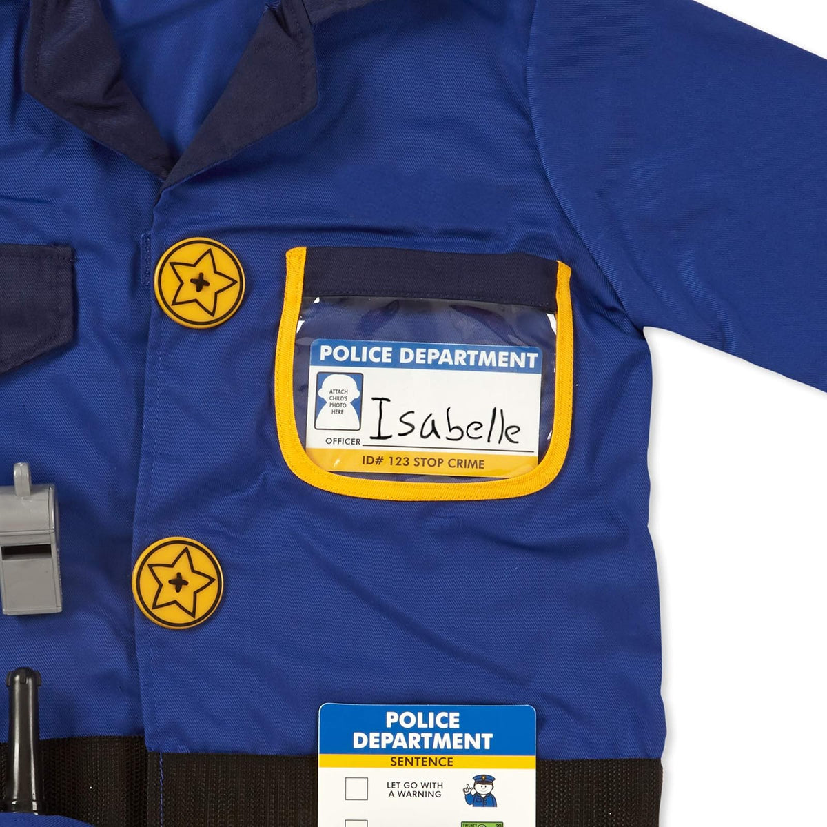 Melissa & Doug Disfraz de Policía para Juego Imaginativo, Juego de Simulación (3-6 Años, 8 Piezas)