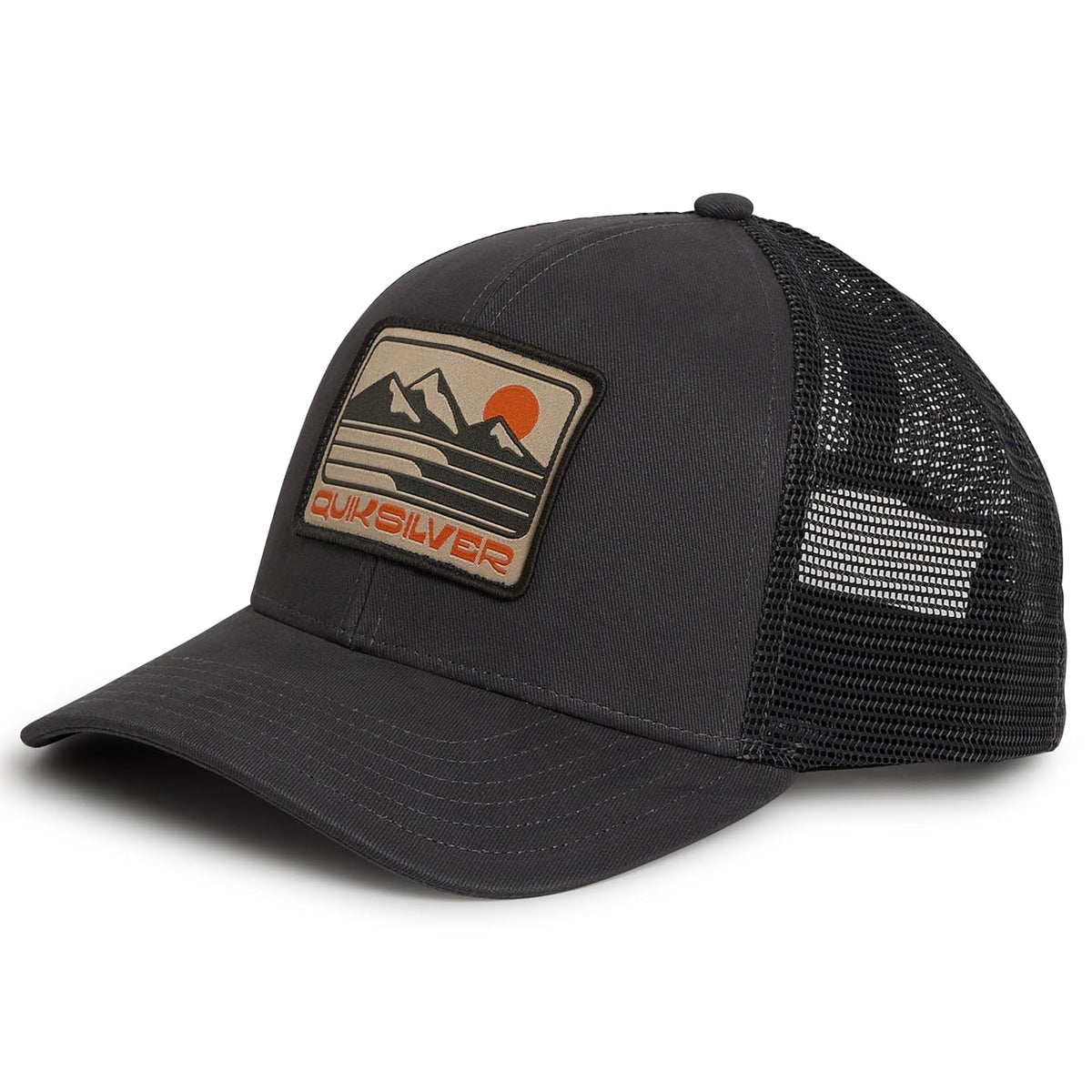 Quiksilver Premium Cotton Adjustable Snap Back Logo Gorra de béisbol Hombre - Talla Única - Carbón vegetal