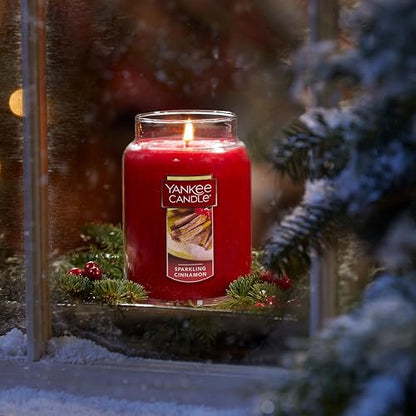 Yankee Candle Vela en Tarro Grande, Canela, Candelas, Sparkling Cinnamon, Large Jar Candle, 1