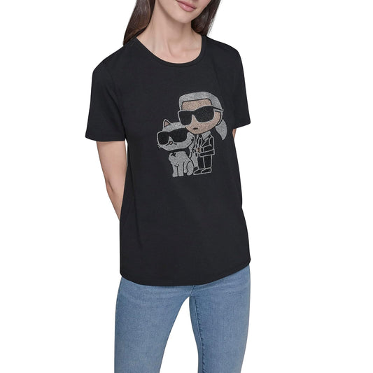 Karl Lagerfeld - Playera choupette de Manga Corta para Mujer