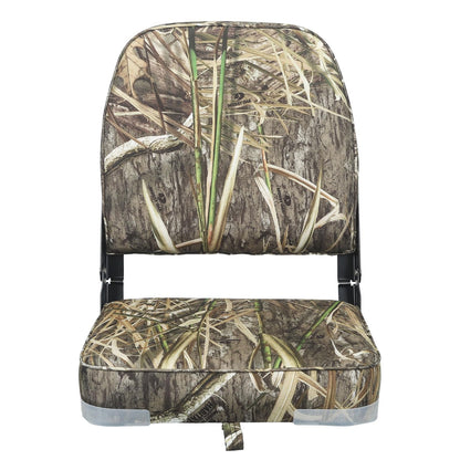 ERGOSEAT Asiento Acolchado Plegable con Respaldo para Bote Jon Camuflaje Max4