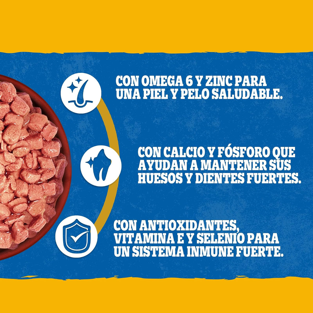 Pedigree - Alimento Húmedo para Perro Adulto, Pollo En Filetes, 24 Sobres, con Proteína, Antioxidantes y Vitamina E