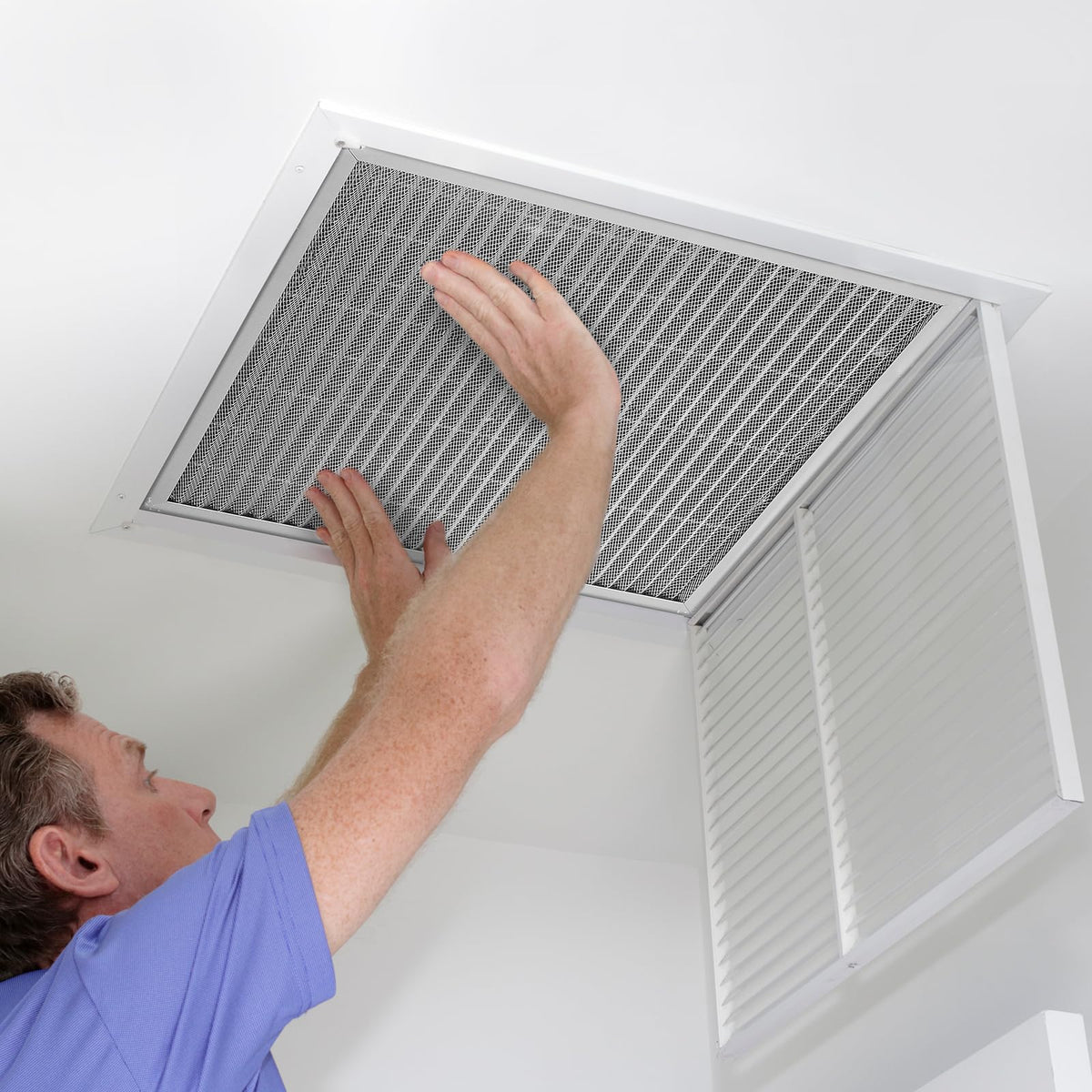 VEVOR Filtro de Aire Electrostático Sostenible, Lavable y Reutilizable, Aluminio, Horno AC/HVAC, MERV 8, Larga Vida Útil, Hogar u Oficina más Saludables, 393,7 x 501,65 x 20,8 mm, Plata, 1 ud