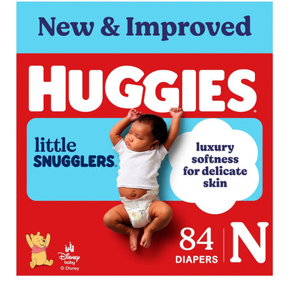 Huggies Little Snugglers Pañales Desechables para Bebé - Recién nacido (Paquete de 84) - ANTIGUO