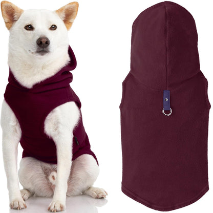 Gooby Every Day Chaleco Polar con Capucha para Perro Pequeño - 1 - Ciruela - Mediano