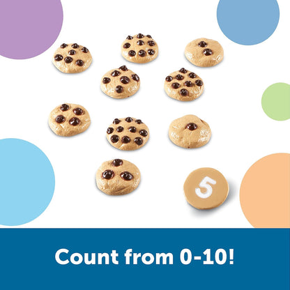 Learning Resources Smart Counting Cookies, 13 Piezas, 18 Meses +, Juegos de Imitacion, Alimentos de Juguete, Galletas de Juguete, Comida de Juguete para niños