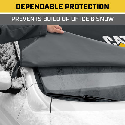 Cat Frost Guard, Toughest Car Windshield Snow Cover for Ice & Sleet, Weatherproof for Winter, Includes Magnetic Anti-Theft, Freeze Protector for Auto Coupe Sedan Truck Van SUV, Wide Size 78"x45" Inch