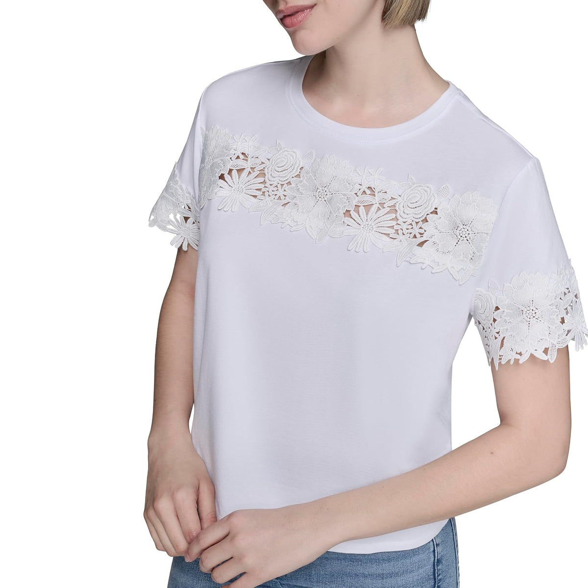 Karl Lagerfeld - Playera Informal Suave para Uso Diario para Mujer