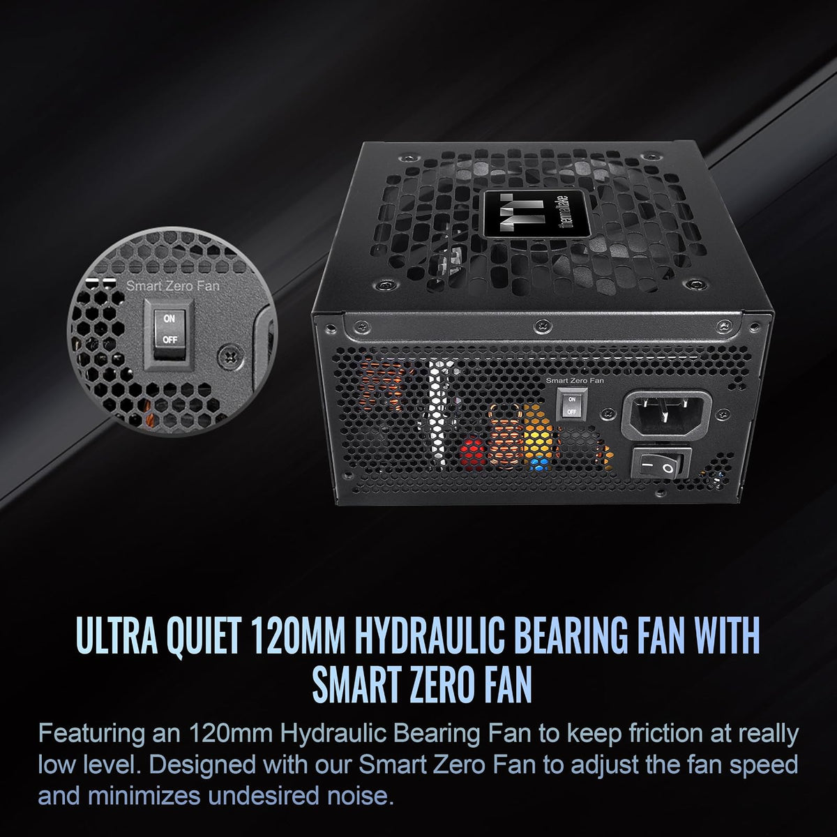 Thermaltake Toughpower GT 1000W; ATX 3.1; PCIe nativo 5.1 12V-2x6; modular completo; cables planos; conectores a juego de color; condensadores principales japoneses; oro 80 Plus; 140 mm; negro; PS-TPT