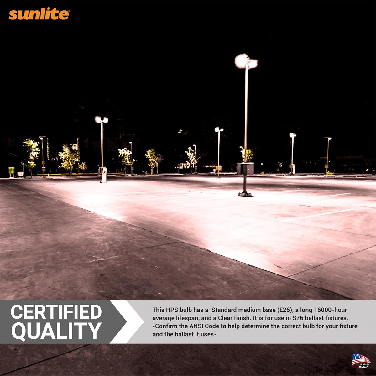 Sunlite 03600-SU LU35/MED - foco de luz de sodio de alta presión, 35 W, ED17/MED, base media (E26), código ANSI S76, 2250 lúmenes, 16000 horas de vida, transparente, 2100 K