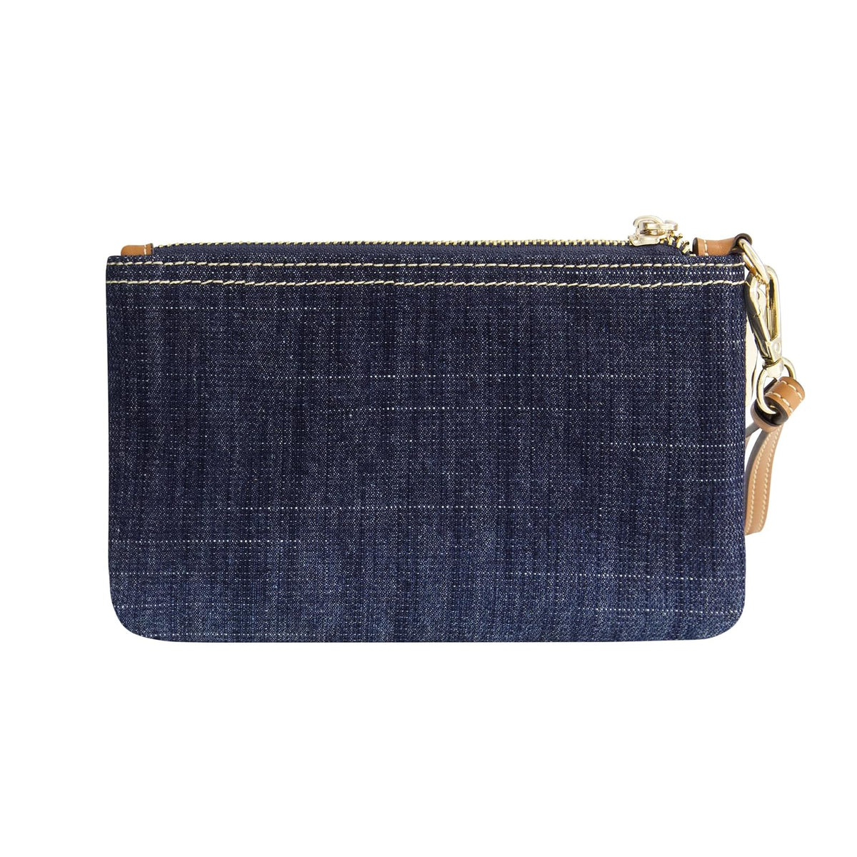 True Religion - Mini portafolios para mujer con correa para la muñeca, tela vaquera oscura, talla única, Mezclilla oscura