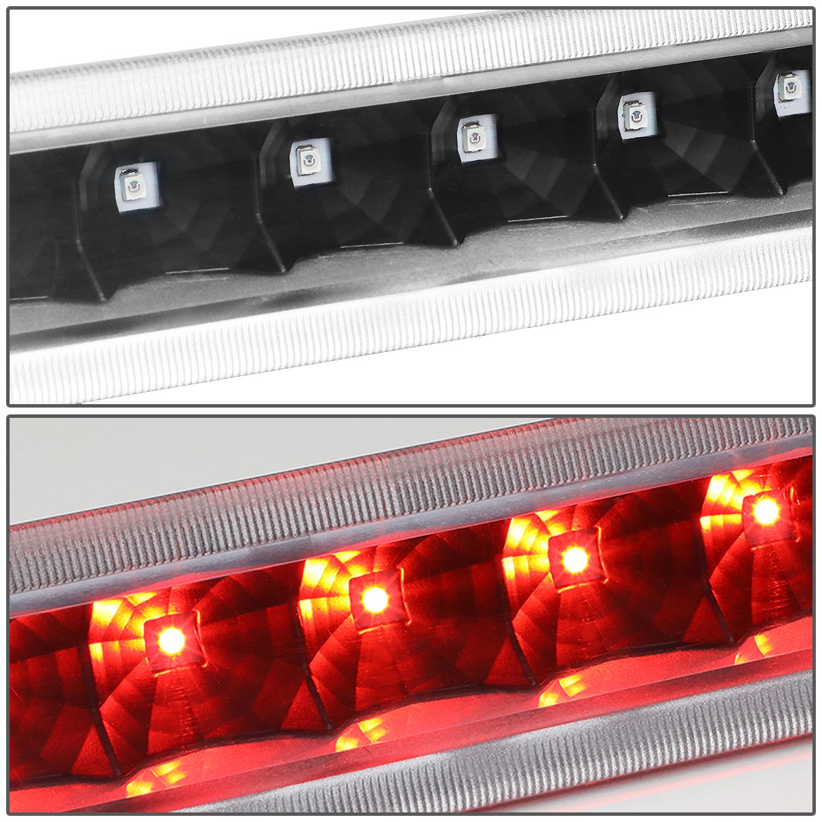 DNA Motoring 3BL-FES01-LED-BK Luz de Freno LED de Tercera Cola Carcasa Negra para Ford Escape 01-07 Mariner 05-07