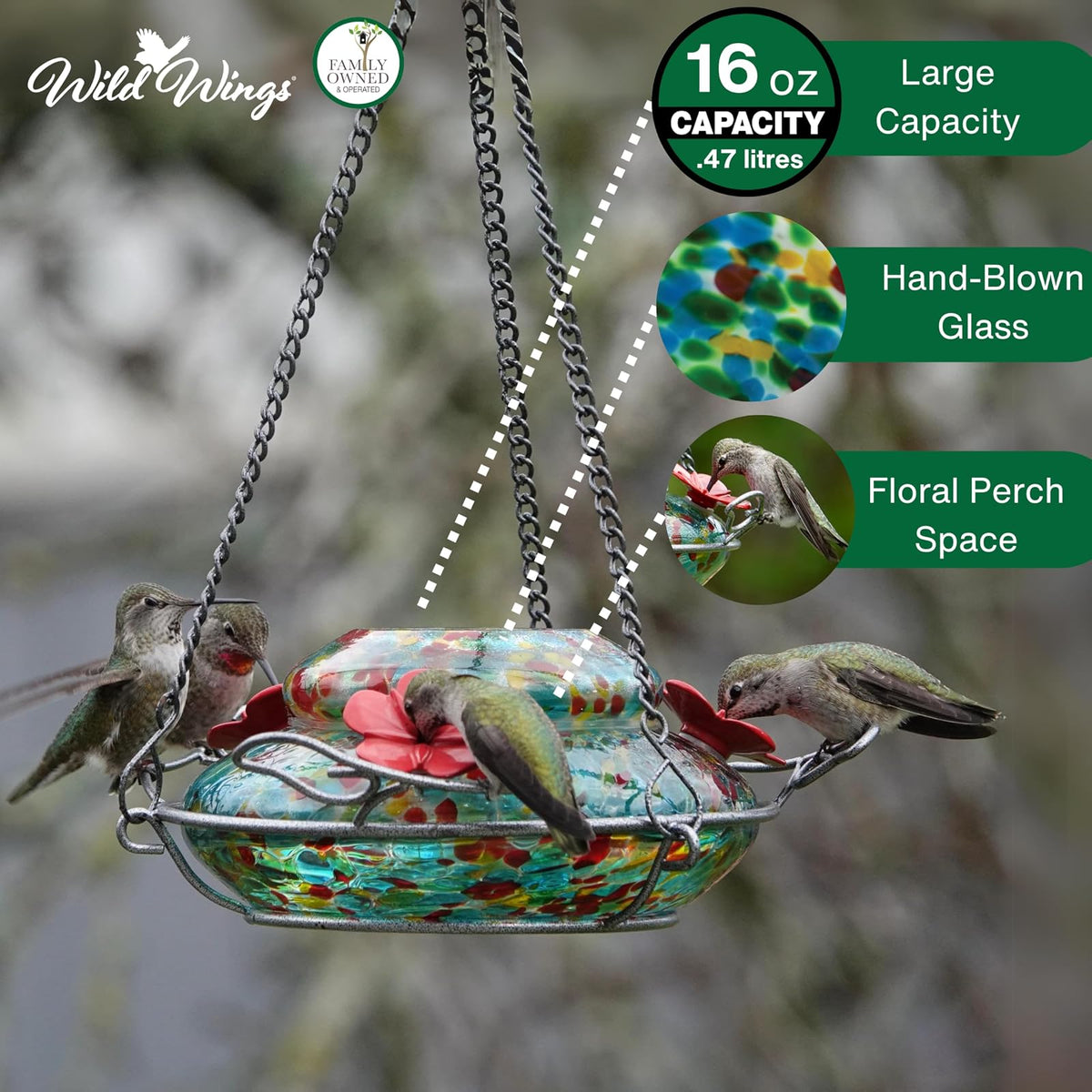 Nature's Way Brid Products WWGHF1 - Comedero para colibríes
