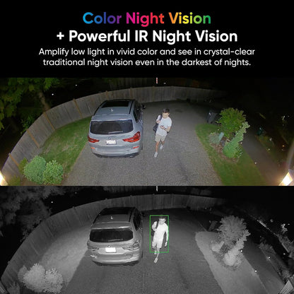 WYZE CAM Floodlight Pro with 3000 Lumen Leds, Wired 2K HD IP65 Outdoor Smart Security Camera, Color Night Vision, 180 Degree Customizable Motion Detection, 105dB Siren, and Two-Way Audio, White