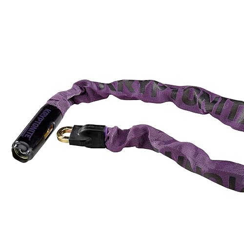 Kryptonite Candado de Seguridad para Bicicleta con Cadena de 85 cm y Cerradura Cilíndrica Disco Negro