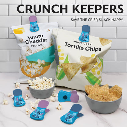 Disney Clips magnéticos para bolsa de chips, S, Stich (verde azulado)