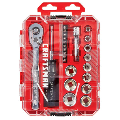 CRAFTSMAN - Juego de herramientas mecánicas, 24 piezas, 3/8 pulgadas (CMMT12112)