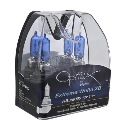 HELLA Foco Halógeno 9005 para Automóvil, 12 V - Extreme White XB - 65W - funda de plástico doble