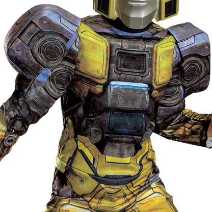 Disguise B127 Transformers One - Disfraz oficial de Transformers Animated Movie Bumblebee Muscle Disfraz para niños, tamaño infantil (7-8)