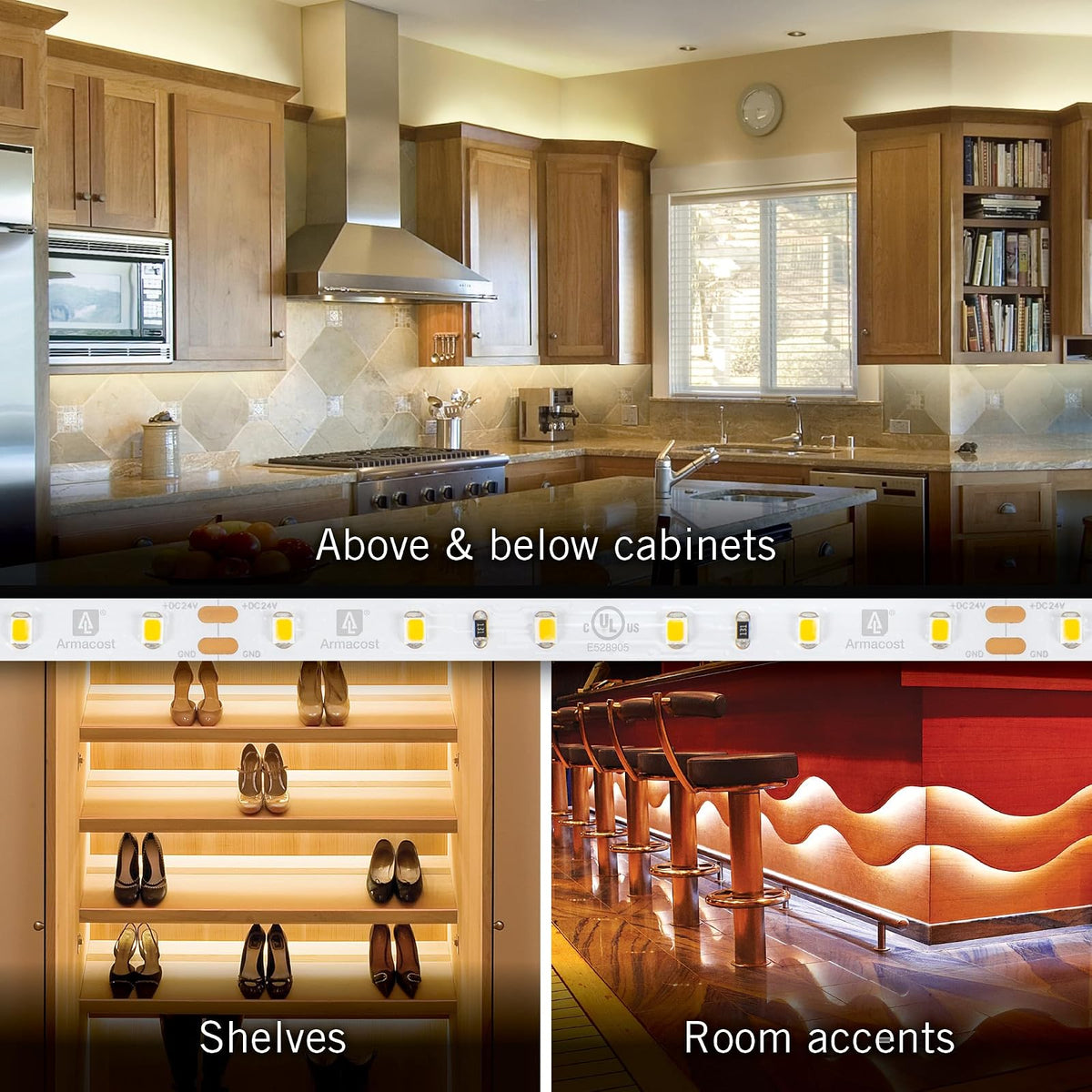 Armacost Lighting RibbonFlex Home 425502 - Kit de luces LED de color blanco brillante regulable, 4000 K (5 m), 16.5 pies, 425502
