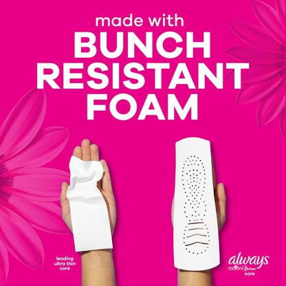 Always Radiant Pads, Size 1, Regular Absorbency, Light Clean Scent, Pack of 6 (180 Total Count) (Artwork May Vary)