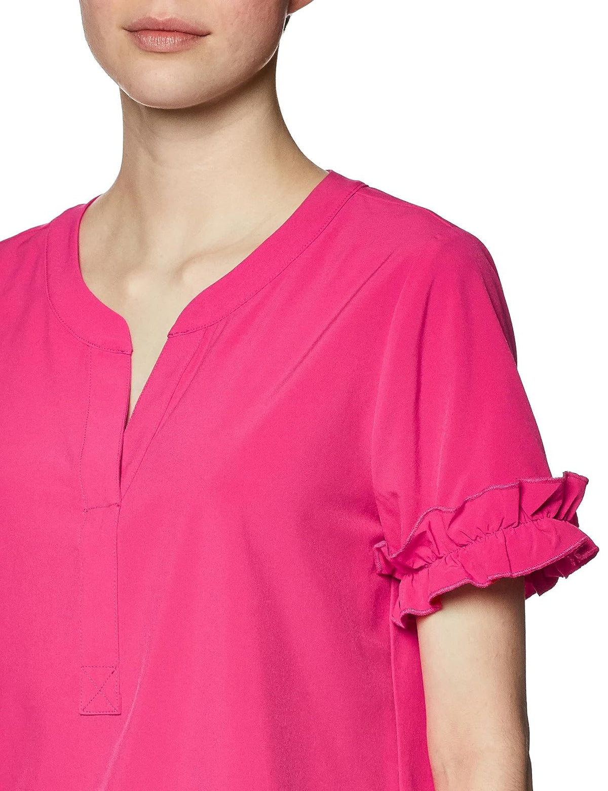 Chico's Blusa con Volantes EN Las Mangas Blusas Mujer