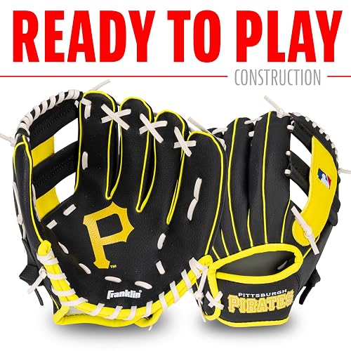 Franklin Sports MLB Youth Teeball Glove and Ball Set - Kids Baseball and Teeball Glove and Ball - Perfect First Kids Glove - 9.5\