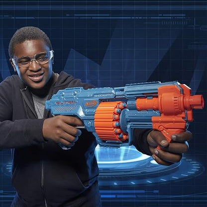 NERF Elite 2.0 Shockwave RD-15 - Lanzador de Juguete Adaptable con 30 Dardos