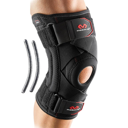 McDavid rodillera apoyo y compresión rodillera W/lado se mantiene y Cross correas para estabilidad de la rodilla, tendón rotuliano soporte, tendinitis alivio del dolor, recuperación y prevención de lesiones moderada, para hombres y mujeres, Negro, XX-Larg