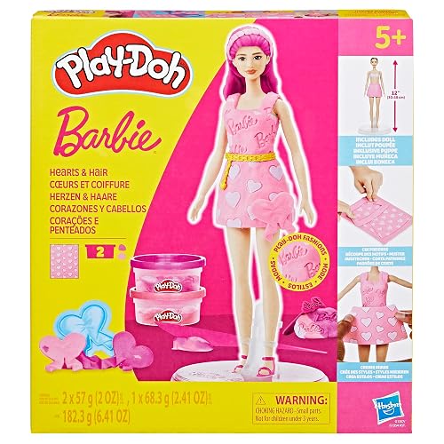 Play-Doh Set de Masas Moldeables Corazones y Cabello Barbie +5 Años