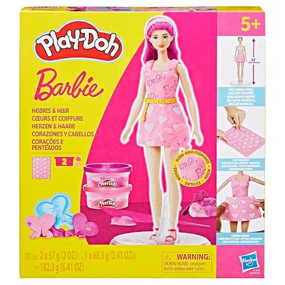 Play-Doh Set de Masas Moldeables Corazones y Cabello Barbie +5 Años