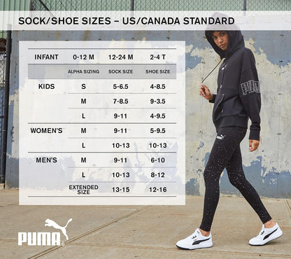 PUMA Girls' 6 Pack Low Cut Socks