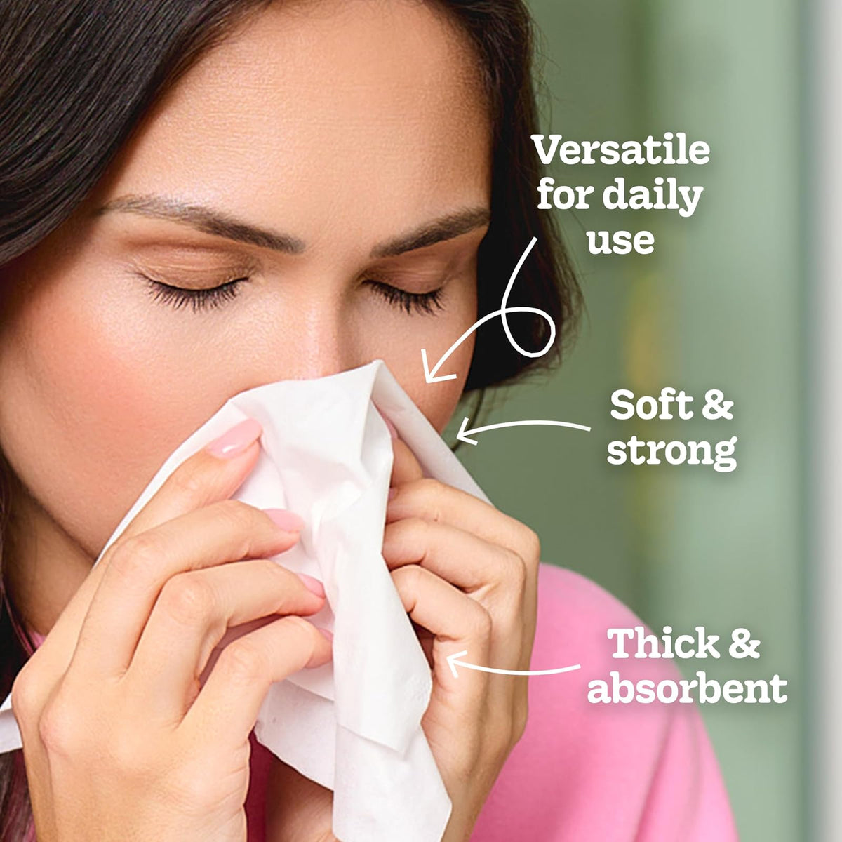 Kleenex Trusted Care - Pañuelos faciales, caja rectangular
