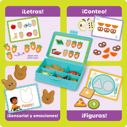 Learning Resources Let's Go Bento! Learning Activity Set, 78 Piezas, Mayores de 3 años, Actividades de Aprendizaje Preescolar, Juguetes Infantiles,Comida De Juguete,Juegos de Cocina de Juguete
