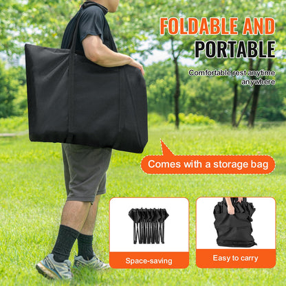 VEVOR Banco Deportivo Plegable portátil de 6 Asientos, Silla de Camping para Exteriores con Bolsa de Transporte